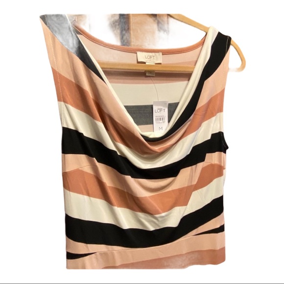 Ann Taylor loft striped dress Medium NWT - Picture 2 of 5